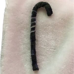 Blue Plaid Candy Cane Ornament